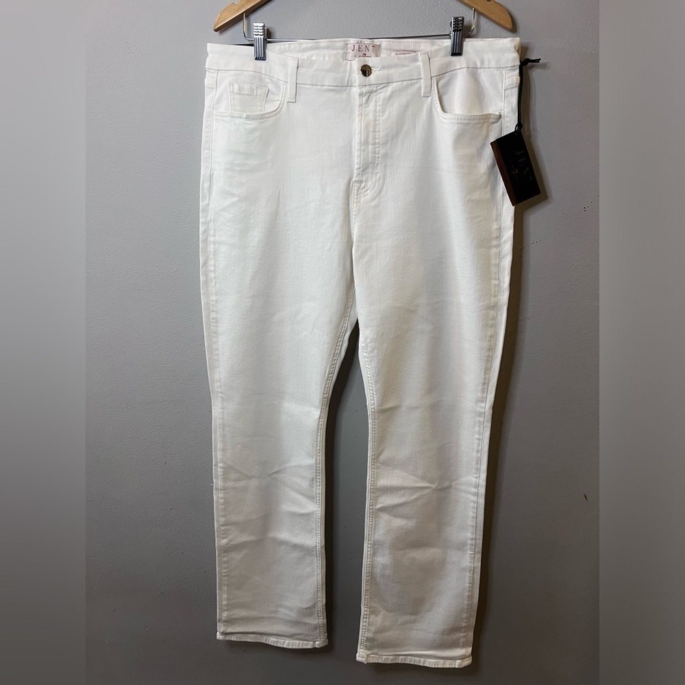Jen7 by 7 for All Mankind Slim Bootcut Jeans White Size 18 NWT